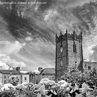 Buy canvas prints of Richmond Church and Obelisk Monochrome  by Alison Chambers