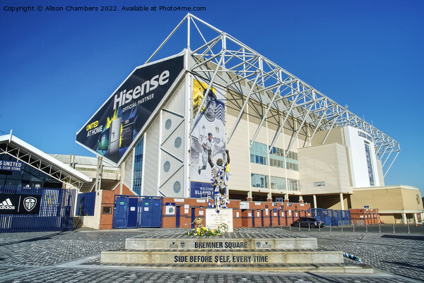 Leeds United Elland Road Stadium Picture Board by Alison Chambers