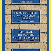 Buy canvas prints of Leeds United Wall Plaques by Alison Chambers