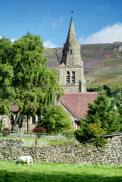 Edale Church Peak District  Picture Board by Alison Chambers