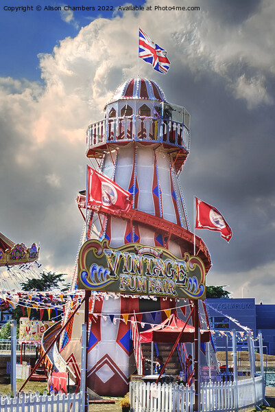 Skegness Helter Skelter Picture Board by Alison Chambers