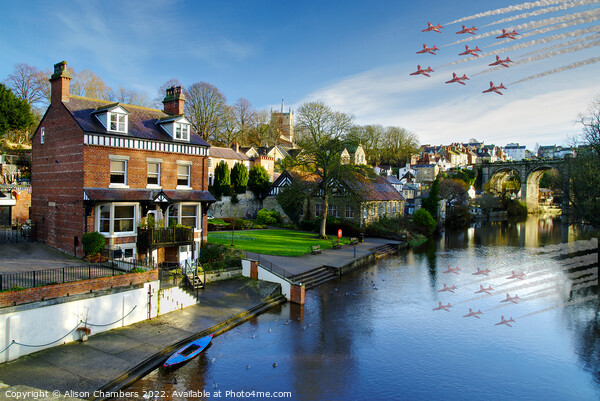 Knaresborough Red Arrows Picture Board by Alison Chambers