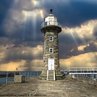 Buy canvas prints of Whitby Lighthouse  by Alison Chambers