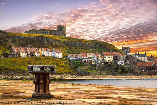Whitby Harbour From East Pier Picture Board by Alison Chambers