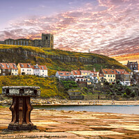 Buy canvas prints of Whitby Harbour From East Pier by Alison Chambers