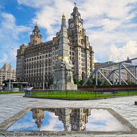 Buy canvas prints of Liverpool Liver Building  by Alison Chambers