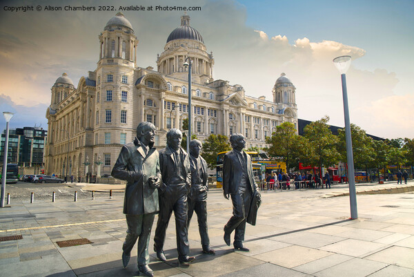 The Beatles Statue Liverpool  Picture Board by Alison Chambers