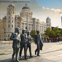Buy canvas prints of The Beatles Statue Liverpool  by Alison Chambers