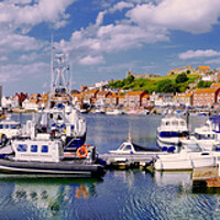 Buy canvas prints of Whitby Harbour North Yorkshire  by Alison Chambers
