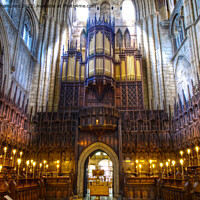 Buy canvas prints of Ripon Cathedral Great Organ by Alison Chambers