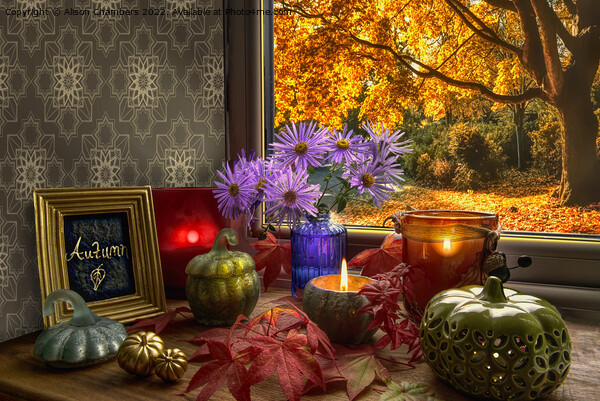 Still Life Autumn Picture Board by Alison Chambers