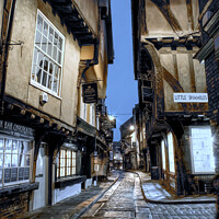 Buy canvas prints of York Shambles Dusk by Alison Chambers