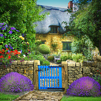 Buy canvas prints of English Cottage Garden by Alison Chambers