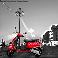Buy canvas prints of Vintage Scooter Brighton by Alison Chambers