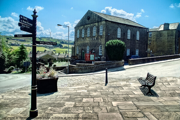 Bottom Of Main Street Haworth Picture Board by Alison Chambers