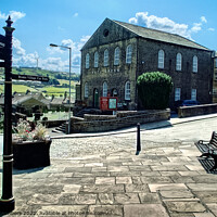 Buy canvas prints of Bottom Of Main Street Haworth by Alison Chambers