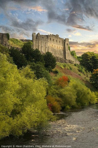 Richmond Castle Yorkshire in Autumn Picture Board by Alison Chambers