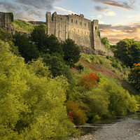 Buy canvas prints of Richmond Castle Yorkshire in Autumn by Alison Chambers