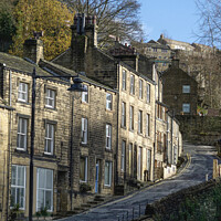 Buy canvas prints of Holmfirth Cottages by Alison Chambers