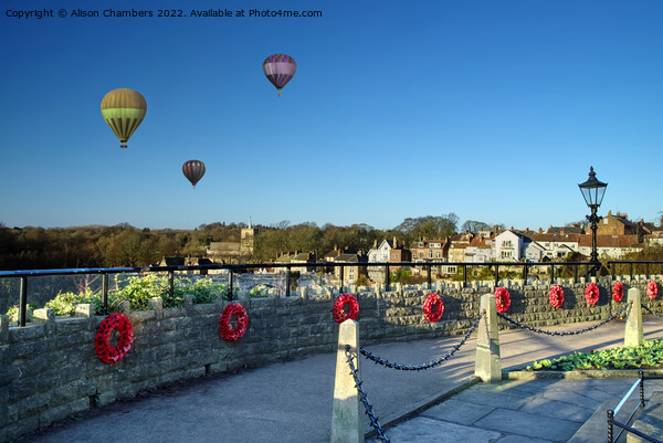 Knaresborough Hot Air Ballons Picture Board by Alison Chambers