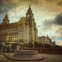 Buy canvas prints of Liverpool Royal Liver Building by Alison Chambers