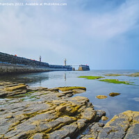 Buy canvas prints of Whitby At Low Tide by Alison Chambers