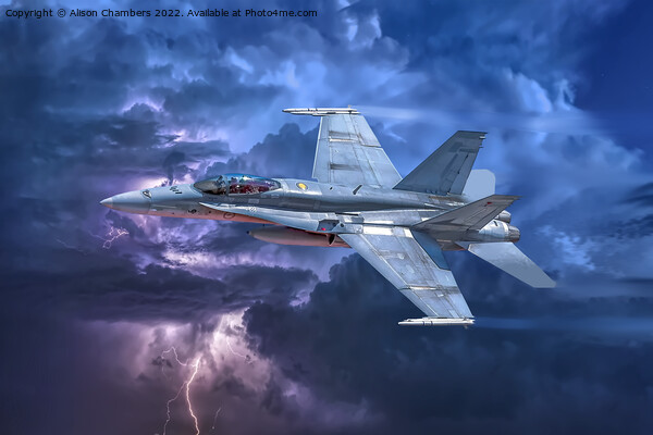 F18 Hornet Picture Board by Alison Chambers