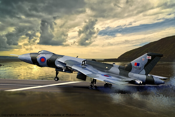 Vulcan Bomber Picture Board by Alison Chambers