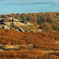 Buy canvas prints of Owler Tor Panorama  by Alison Chambers