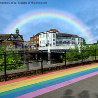 Buy canvas prints of Taunton Tone Bridge and Rainbow Path by Alison Chambers