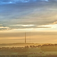 Buy canvas prints of Emley Moor Mast Misty Morning  by Alison Chambers