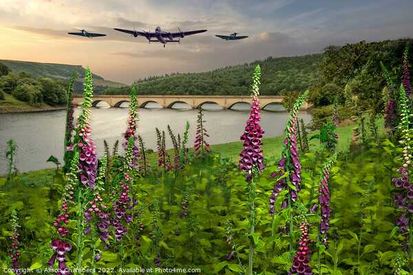 Ladybower Lancaster BBMF Picture Board by Alison Chambers