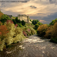 Buy canvas prints of Richmond Castle in the Autumn  by Alison Chambers