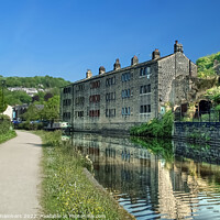 Buy canvas prints of Rochdale Canal Hebden Bridge  by Alison Chambers