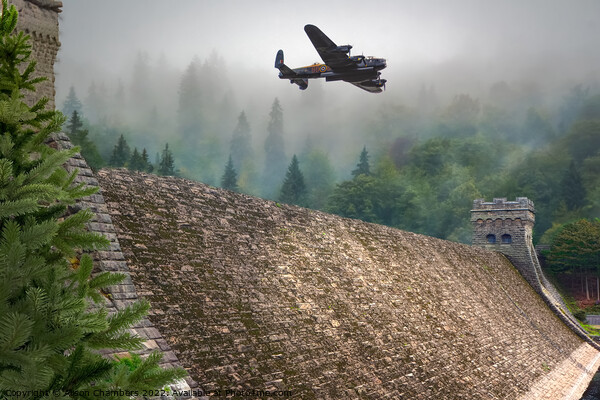 Derwent Dam Lancaster Bomber  Picture Board by Alison Chambers