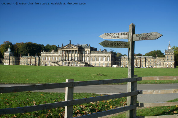 Wentworth Woodhouse and Signpost Picture Board by Alison Chambers