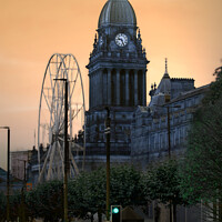 Buy canvas prints of Leeds Town Hall Daybreak Portrait  by Alison Chambers