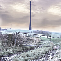 Buy canvas prints of Snowy Emley Moor Mast  by Alison Chambers