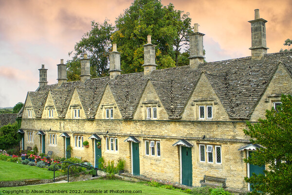 Chipping Norton Almshouses Picture Board by Alison Chambers