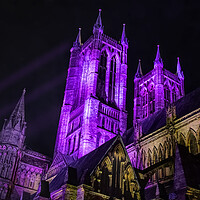 Buy canvas prints of Lincoln Cathedral at Night by Alison Chambers
