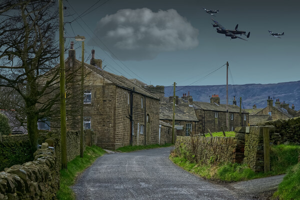 Holmeward Bound Lancaster Bomber Picture Board by Alison Chambers