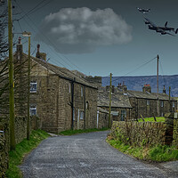 Buy canvas prints of Holmeward Bound Lancaster Bomber by Alison Chambers