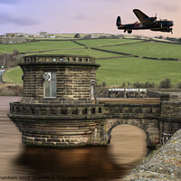Buy canvas prints of Digley Reservoir Lancaster Bomber  by Alison Chambers