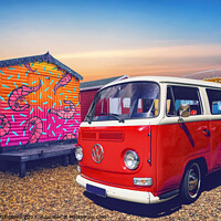 Buy canvas prints of VW Camper Van by Alison Chambers
