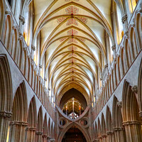 Buy canvas prints of Wells Cathedral Interior  by Alison Chambers