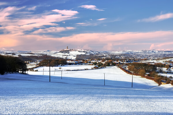 Castle Hill Winter Landscape  Picture Board by Alison Chambers