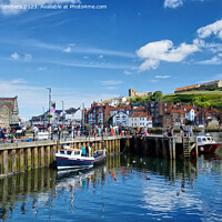 Buy canvas prints of Whitby Harbour In Summer by Alison Chambers