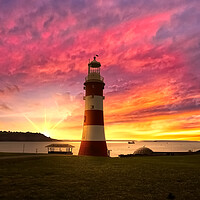 Buy canvas prints of Smeatons Tower Plymouth Hoe by Alison Chambers