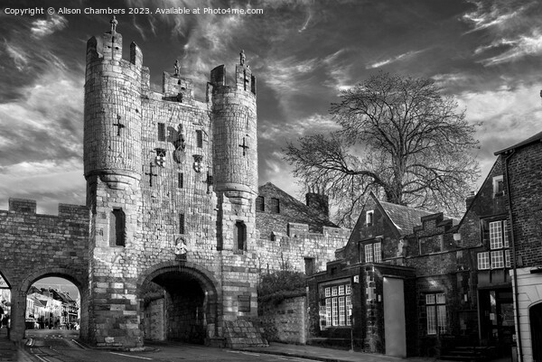Micklegate Bar York Picture Board by Alison Chambers