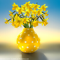Buy canvas prints of Vase Of Daffodils  by Alison Chambers